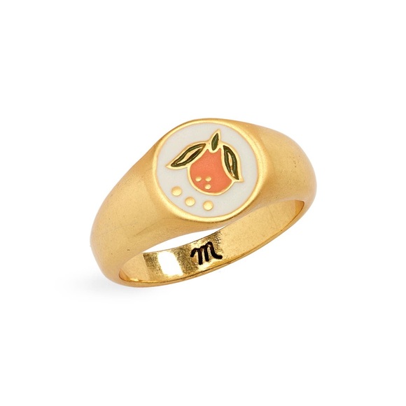 Madewell Jewelry - NWT Madewell Enamel Clementine Signet Ring Size 7